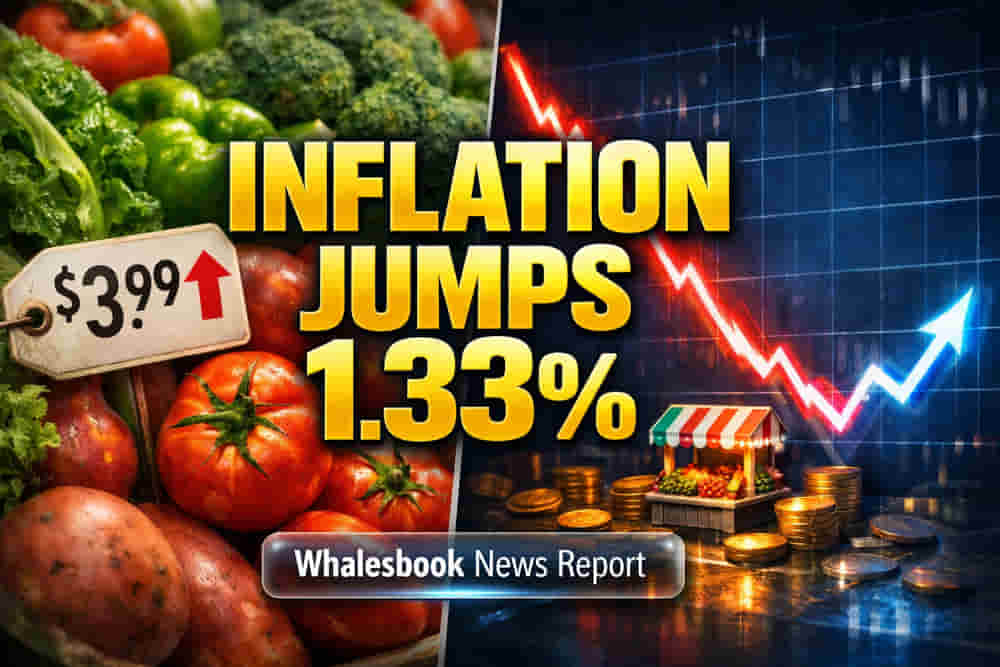 Retail Inflation Hits 1.33% in December on Veggie Price Surge