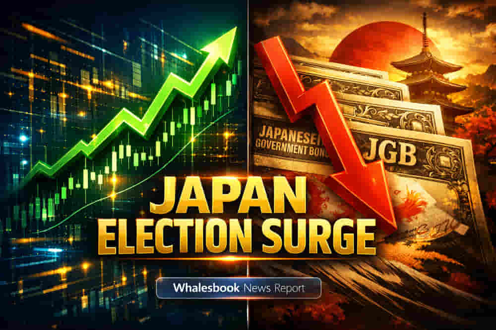 Japan Stocks Hit Record Highs, Bonds Plunge on Election Hopes